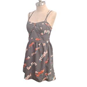 American Eagle Gray Floral Dress Size 12